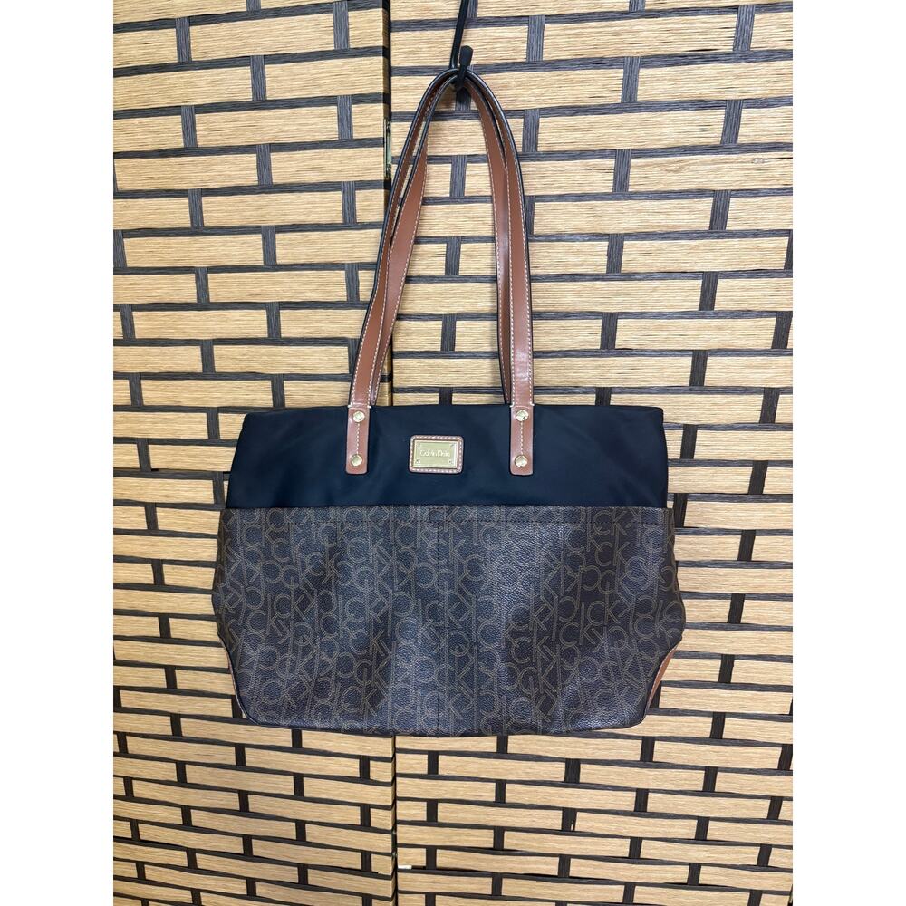 Calvin Klein Black And Brown Tote Bag